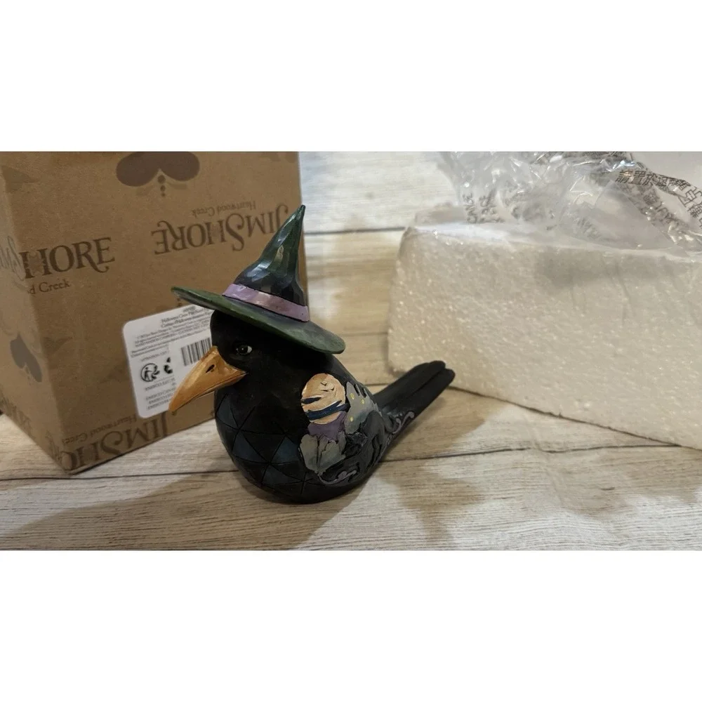 NIB Jim Shore Flights of Fright Halloween Crow #6009510 New in Box Tb18
